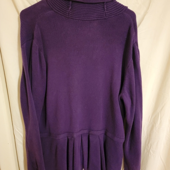 Chaps Classic Purple 100% Cotton Button Down Sweater Size XL - Picture 12 of 15